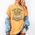 Pregnancy Announcement Book Lover Reveal Pregnant Women's Comfort Colors T-Shirt Mustard