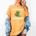 Professional Bookworm Reading Lover Cute Worm Glasses Book Women's Comfort Colors T-Shirt Mustard