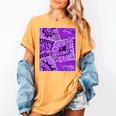 Purple Comic Book Purple Color Graphic Women's Comfort Colors T-Shirt Mustard