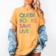 Queer Books Save Lives Read Banned Books LGBTQIA Books Women's Comfort Colors T-Shirt Mustard