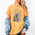 Raccoon Books Reading Flowers Women's Comfort Colors T-Shirt Mustard Raccoon Books Reading Flowers Women's Comfort Colors T-Shirt Mustard