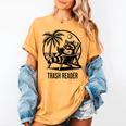 Raccoon Reading Books Summer Humor Trash Reader Women's Comfort Colors T-Shirt Mustard