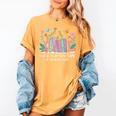 There Is No Such Thing As Too Many Books Reading Teacher Women's Comfort Colors T-Shirt Mustard
