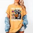 Well Read & Slightly Feral Raccoon Book Lover Graphic Women's Comfort Colors T-Shirt Mustard Well Read & Slightly Feral Raccoon Book Lover Graphic Women's Comfort Colors T-Shirt Mustard