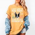 Read Books & Pet My Frenchton Owner Frenchton Lover Women's Comfort Colors T-Shirt Mustard