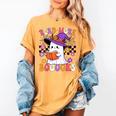 Read More Books Ghost Reading Book Teacher Halloween Women's Comfort Colors T-Shirt Mustard