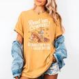 Read 'Em Cowgirl Saddle Up With A Good Book Rodeo Bookworm Women's Comfort Colors T-Shirt Mustard Read 'Em Cowgirl Saddle Up With A Good Book Rodeo Bookworm Women's Comfort Colors T-Shirt Mustard