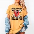 Read Your Heart Out Teacher Valentines Book Lover Women's Comfort Colors T-Shirt Mustard Read Your Heart Out Teacher Valentines Book Lover Women's Comfort Colors T-Shirt Mustard