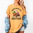 I Read Past My Bedtime Reading Dinosaur Book Lover Women's Comfort Colors T-Shirt Mustard