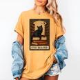 The Reader Cat Book Reading Halloween Tarot Card Women's Comfort Colors T-Shirt Mustard