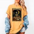 The Reader Tarot Card Book Lover Skeleton Art Goth Style Women's Comfort Colors T-Shirt Mustard