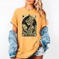 The Reader Tarot Card Book Lover Skeleton Reading Book Women's Comfort Colors T-Shirt Mustard The Reader Tarot Card Book Lover Skeleton Reading Book Women's Comfort Colors T-Shirt Mustard
