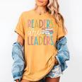 Readers Are Leaders Reading Book Lovers Teacher Women Kids Women's Comfort Colors T-Shirt Mustard Readers Are Leaders Reading Book Lovers Teacher Women Kids Women's Comfort Colors T-Shirt Mustard