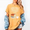 Reading 6-7 Six Seven Meme English Teacher Book Lover Women's Comfort Colors T-Shirt Mustard