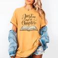 Reading Book Lover Club Librarian Just One More Chapter Women's Comfort Colors T-Shirt Mustard