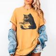 Reading Cat Cat Book Lover Women's Comfort Colors T-Shirt Mustard Reading Cat Cat Book Lover Women's Comfort Colors T-Shirt Mustard