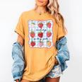 Reading Is My Jam Preppy Stawberry Bookworm Book Lover Nerd Women's Comfort Colors T-Shirt Mustard