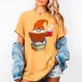 Reading Lover Book Graphic Gnome Women's Comfort Colors T-Shirt Mustard