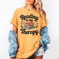 Reading Is My Therapy Book Lover Bookworm Women's Comfort Colors T-Shirt Mustard Reading Is My Therapy Book Lover Bookworm Women's Comfort Colors T-Shirt Mustard