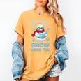 Reading Is Snow Much Fun Book Lover Winter Snowman Humor Women's Comfort Colors T-Shirt Mustard Reading Is Snow Much Fun Book Lover Winter Snowman Humor Women's Comfort Colors T-Shirt Mustard
