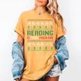 Reading Is Snow Much Fun Winter Bookworm Reading Book Lovers Women's Comfort Colors T-Shirt Mustard