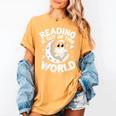Reading Is Out Of This World Space Books Lover Women's Comfort Colors T-Shirt Mustard