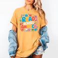 Reads Across Tee America Books Reader Reading Teacher Women's Comfort Colors T-Shirt Mustard