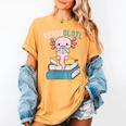 Reads Alotl Shirt Kids Readsolotl Read Axolotl Shirt Books Women's Comfort Colors T-Shirt Mustard