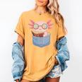 Readsalotl Axolotl Reading Book Lover Reading Pocket Axolotl Women's Comfort Colors T-Shirt Mustard