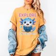 Readsolotl Kawaii Axolotl Book Lover Reading Women's Comfort Colors T-Shirt Mustard Readsolotl Kawaii Axolotl Book Lover Reading Women's Comfort Colors T-Shirt Mustard