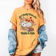 All I Really Need Are Books And Cats Book Lover Tee Women's Comfort Colors T-Shirt Mustard