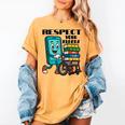 Respect Elders Cellphone Pushing Books In a Wheelchair Women's Comfort Colors T-Shirt Mustard