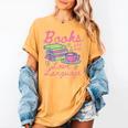 Retro Books Are My Love Language Valentine Book Lovers Women's Comfort Colors T-Shirt Mustard