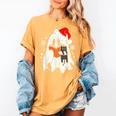 Retro Ghost Reading Book With Cat Bookish Club Christmas Men Women Kids Women's Comfort Colors T-Shirt Mustard