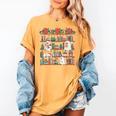 Retro Ghost Reading Book Teacher Librarian Bookish Christmas Women's Comfort Colors T-Shirt Mustard Retro Ghost Reading Book Teacher Librarian Bookish Christmas Women's Comfort Colors T-Shirt Mustard