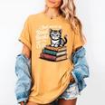 Retro I Just Want To Read Books And Pet Cats Cat For Men Women Kids Women's Comfort Colors T-Shirt Mustard