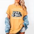 Retro I Stay Home I Read Books I Pet My Cat I Regret Nothing Women's Comfort Colors T-Shirt Mustard