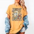 RtY Book Man Graphic Eyes Colorful Art Small Women's Comfort Colors T-Shirt Mustard