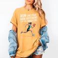 Run Like Your Book Boyfriend Is Waiting Runner Reader Women's Comfort Colors T-Shirt Mustard