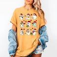 Santa Ghost Reading Books Christmas Library Teacher Women's Comfort Colors T-Shirt Mustard
