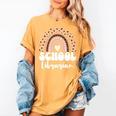 School Librarian For Women Cute Bookworm Book School Library Women's Comfort Colors T-Shirt Mustard