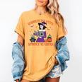 Season Of The Witch Spooky Readers Spell Book Hallowen Women's Comfort Colors T-Shirt Mustard