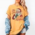 He Sees What You'Ve Been Reading Bookish Christmas Humor Women's Comfort Colors T-Shirt Mustard