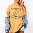 He Sees What You'Ve Been Reading Christmas Bookish Santa Premium Tri-Blend Women's Comfort Colors T-Shirt Mustard