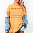 Smut Slut Sayings Definition Sarcastic Book Lover Women's Comfort Colors T-Shirt Mustard