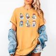 Snowman Reading Book Santa Christmas Bookish Teacher Women's Comfort Colors T-Shirt Mustard Snowman Reading Book Santa Christmas Bookish Teacher Women's Comfort Colors T-Shirt Mustard