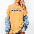 Snowman Reading Books Teacher Librarian Bookworm Christmas Women's Comfort Colors T-Shirt Mustard