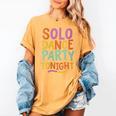 Solo Dance Party Tonight Singles Introvert Humor Women's Comfort Colors T-Shirt Mustard Solo Dance Party Tonight Singles Introvert Humor Women's Comfort Colors T-Shirt Mustard