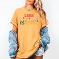 Spanish Reading Book Lover Teacher Maestra Leer Es Poder For Men Women Women's Comfort Colors T-Shirt Mustard