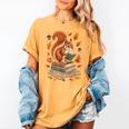 Squirrel Reading Book Lovers Fall Leaves Library Books Women's Comfort Colors T-Shirt Mustard Squirrel Reading Book Lovers Fall Leaves Library Books Women's Comfort Colors T-Shirt Mustard